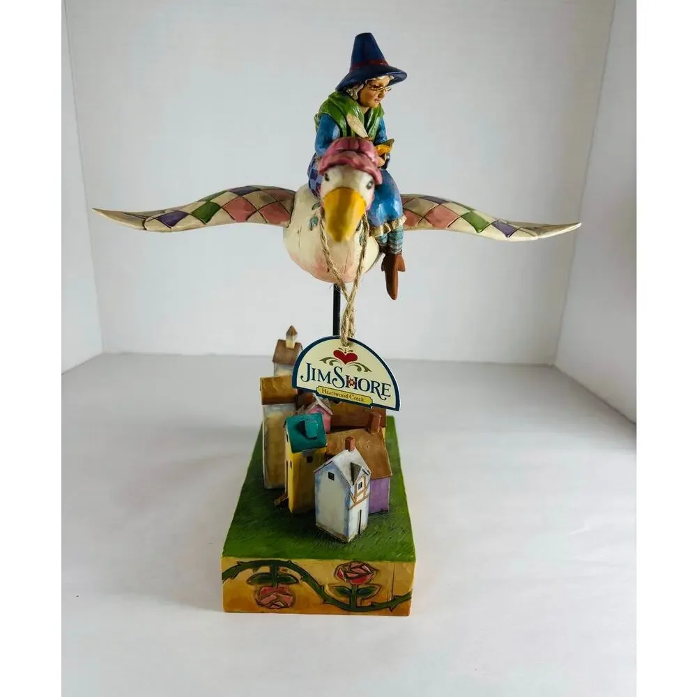 Jim Shore Heartwood Creek Rhyme Time Mother Goose Flying Goose Figurine 4007015